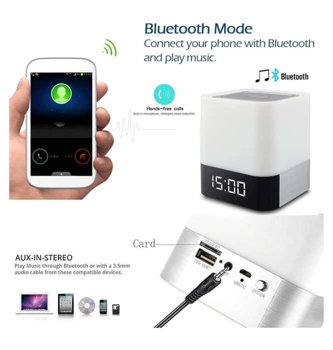 Alarm Clock, MP3, Speaker, Presence Light64752118338051124