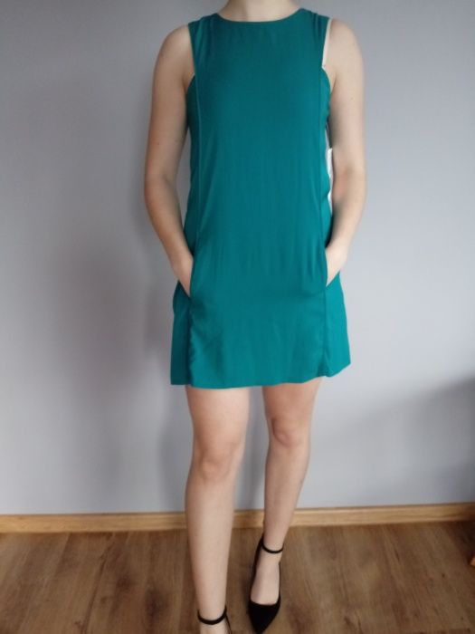 Sukienka zielona ZARA z metką