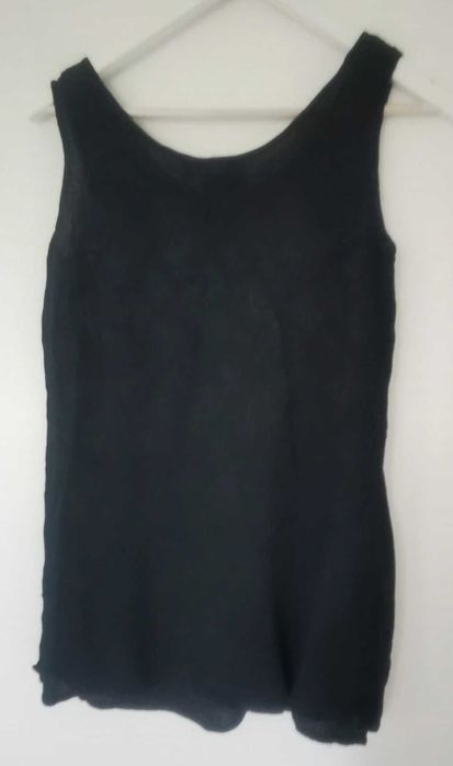 Czarna koszulka na ramiączkach wiskoza