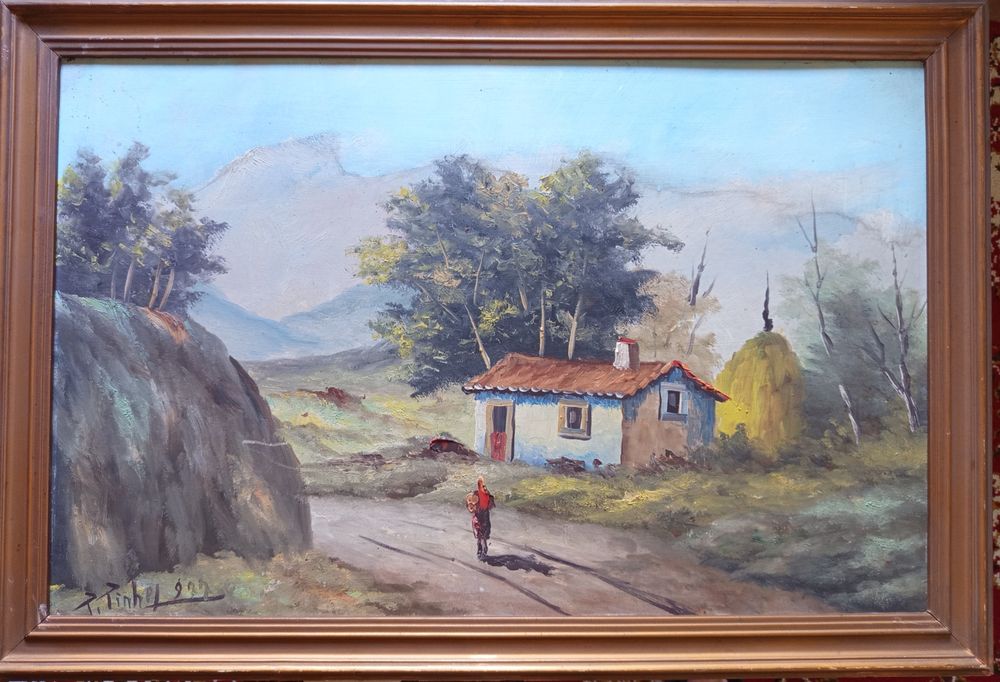 Pintura antiga a óleo