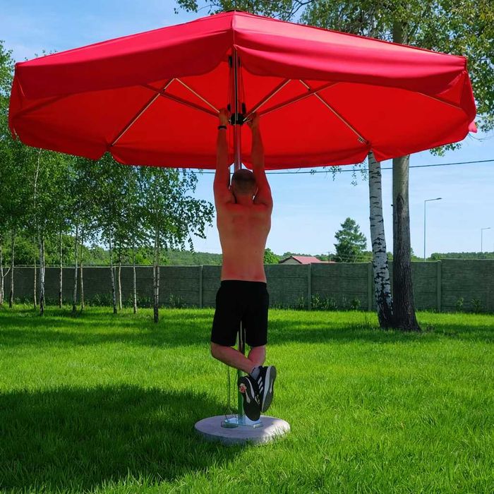 Parasol Ogrodowy Duży STALOWY NAJMOCNIEJSZY 3m 3,5m 4m 4,5m Nowy POLSKI PRODUCENT