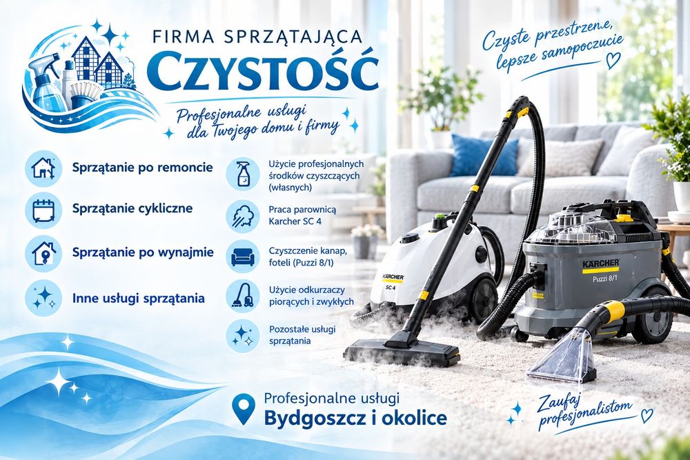 Sprzątanie mieszkań, domów, biura, mycie okien.