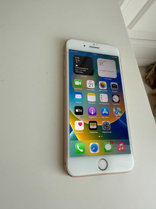 Телефон Apple iPhone 8+ PLUS 256 Gb Gold ОРИГІНАЛ Neverlock 100%