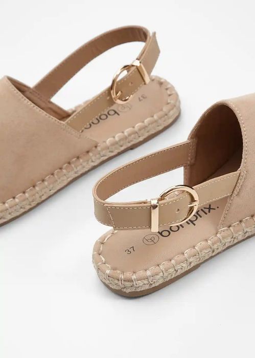 B.P.C espadryle beżowe z odkrytą piętą r.39