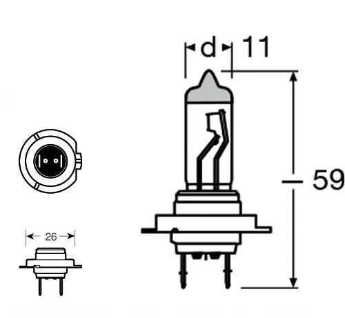 2x Żarówki H7 55W 12V 5500K