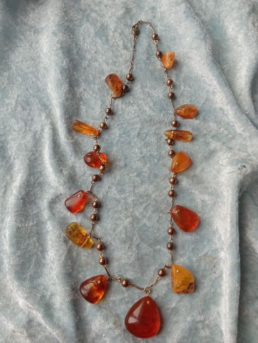 Винтажные колье с Янтарем