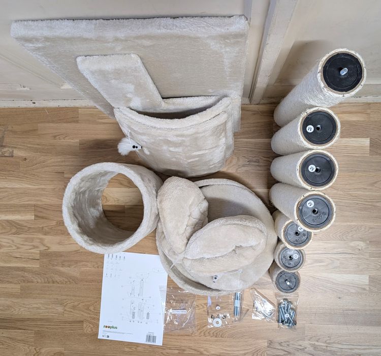 Penelope Drapak dla Kota Beżowy 55x40x116cm Średniej Wielkości