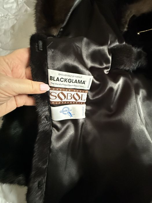 Новая шуба Blackglama Sobol крой кимоно сквозной пояс