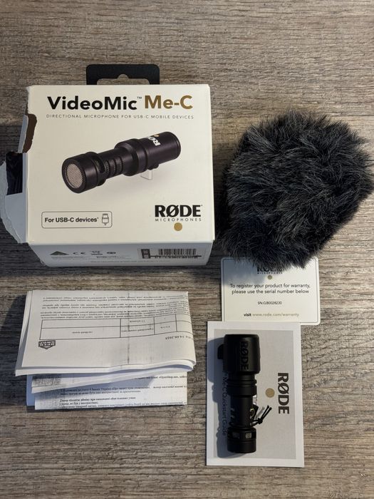 Мікрофон Rode VideoMic Me-C. Мікрофон для відео з вітрозахистом.