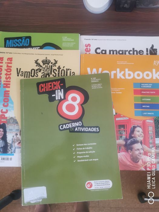 Cadernos de actividades 8 ano