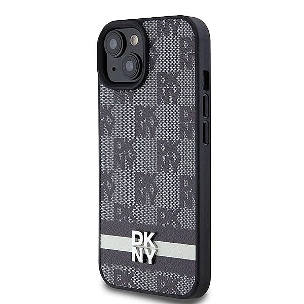 Etui DKNY Leather Checkered Mono Pattern & Printed Stripes na iPhone 1