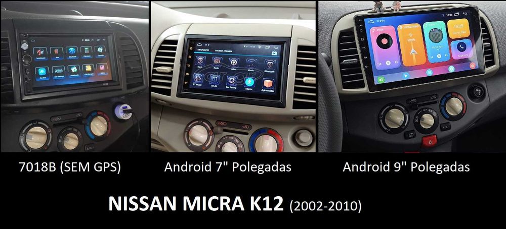 (NOVO) Rádio 2DIN • NISSAN Micra • K12 K13 • Android GPS [4+64GB]