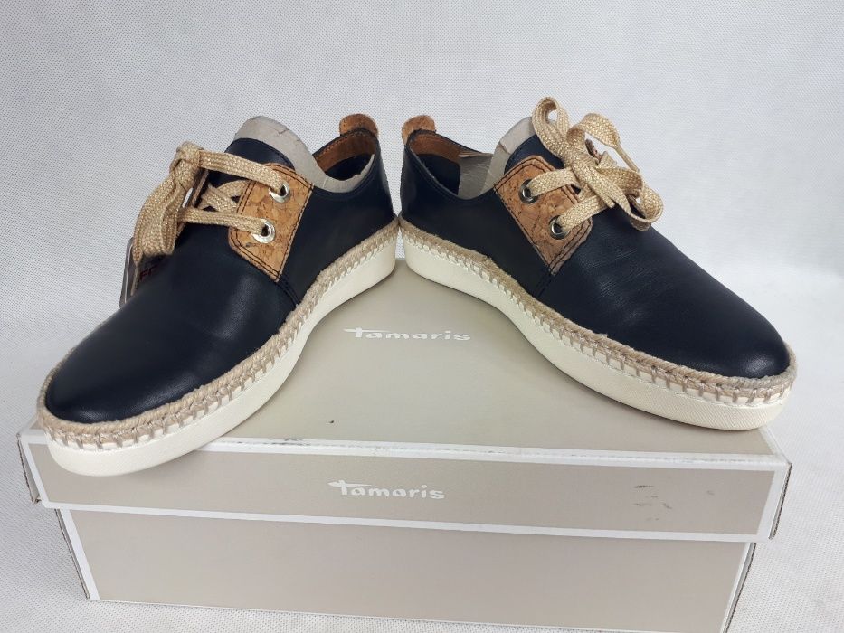 Sneakersy TAMARIS granatowe trampki 36