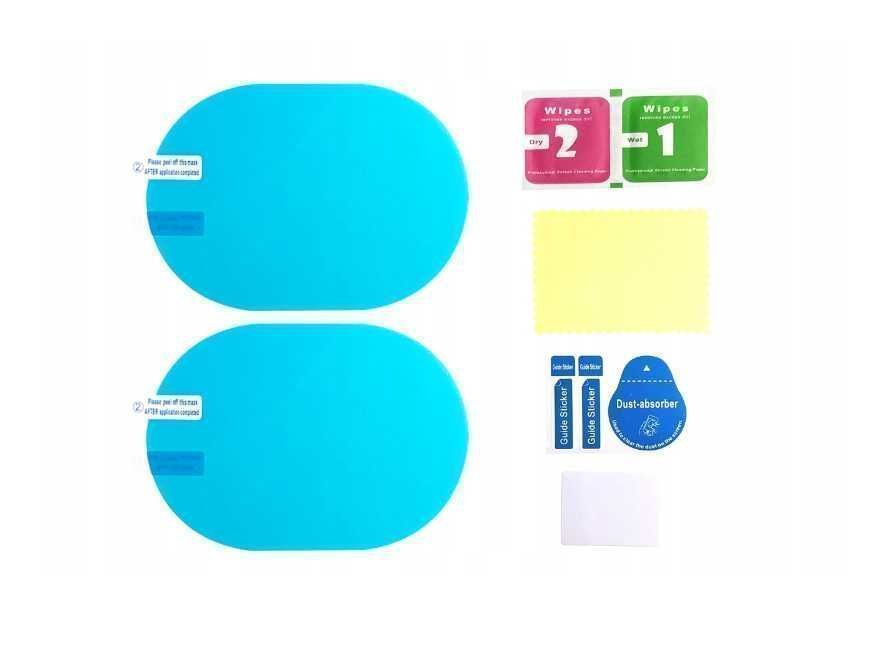 Folia nano przeciwdeszczowa na lusterka 135x95mm 2 sztuki do auta