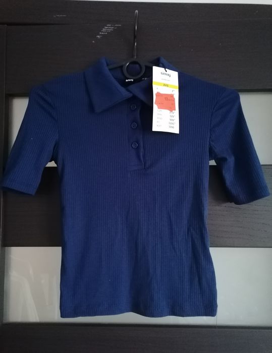 bluzka polo z kołnierzykiem sinsay