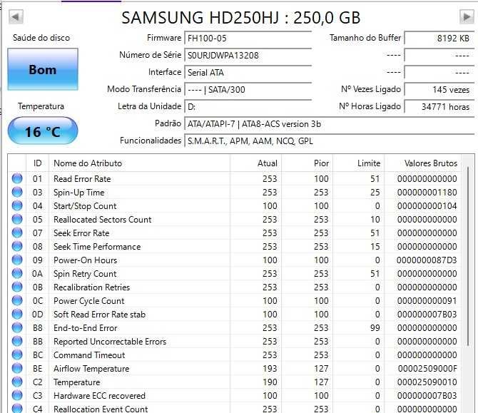 Disco HDD 250GB Samsung
