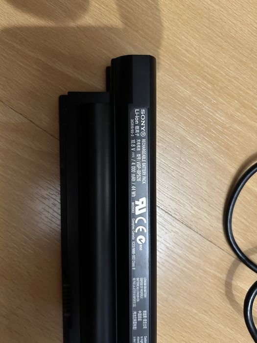 Carregador e bateria Sony Vaio