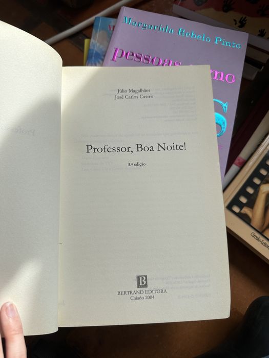 livro de Júlio Magalhães e José Carlos Castro - Professor, Boa Noite