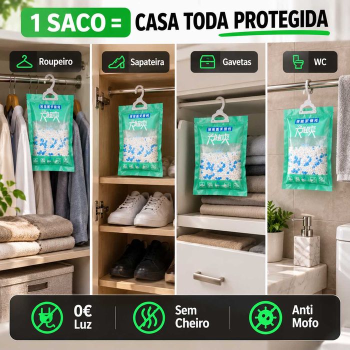 Sacos Anti Humidade 10 Un - Armário Mofo Bolor - Porto Lisboa Viana Leiria - Envio 24h