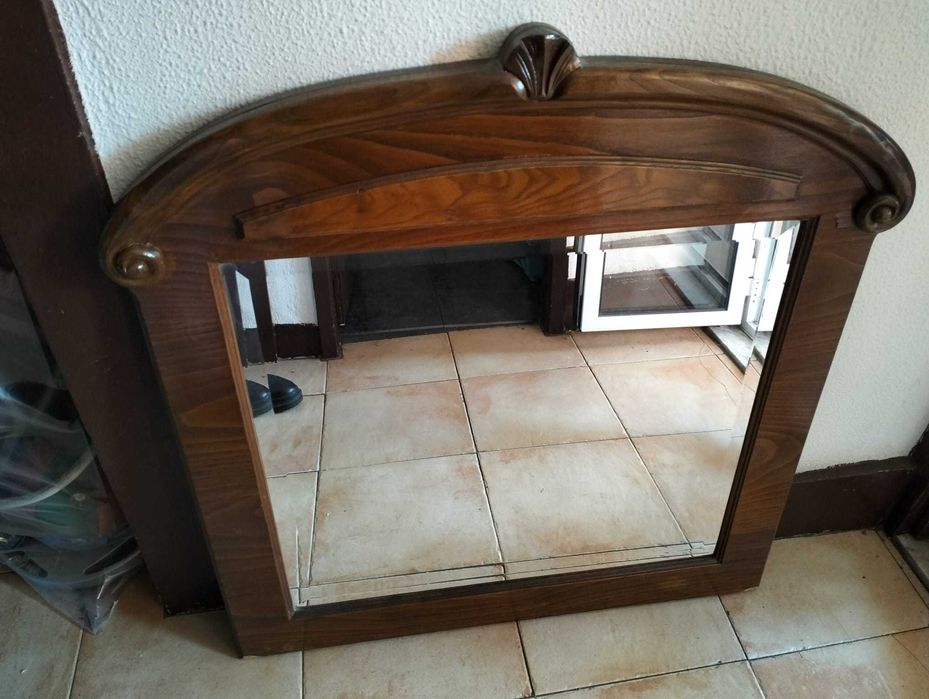 Espelho Madeira Vintage de Quarto