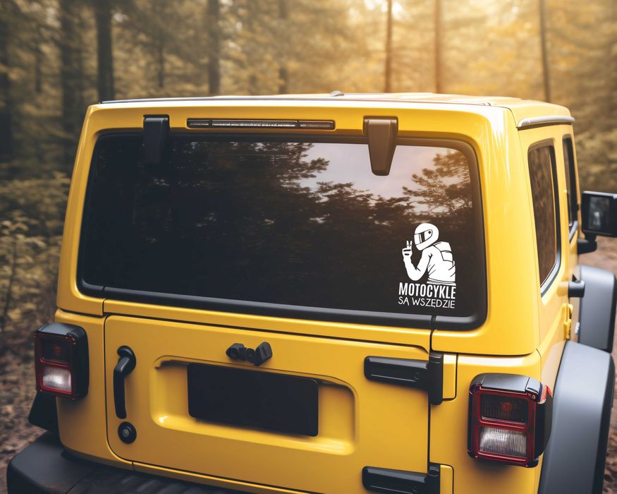 Naklejka MOTOCYKLE SĄ WSZĘDZIE - na laptopa, zderzak, lusterko, szybę