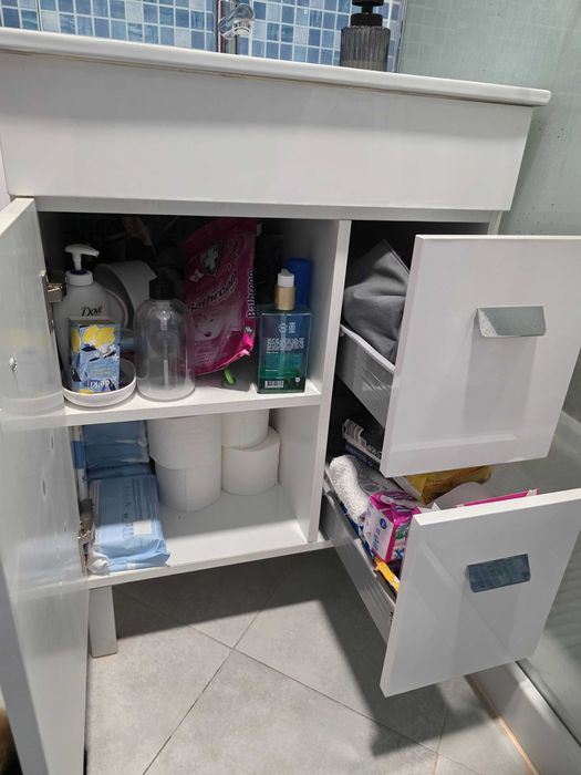 Móvel WC + Espelho c/ arrumação
