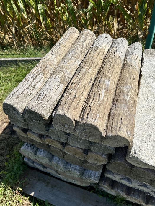 Obrzeże betonowe palisada imitacja drewna