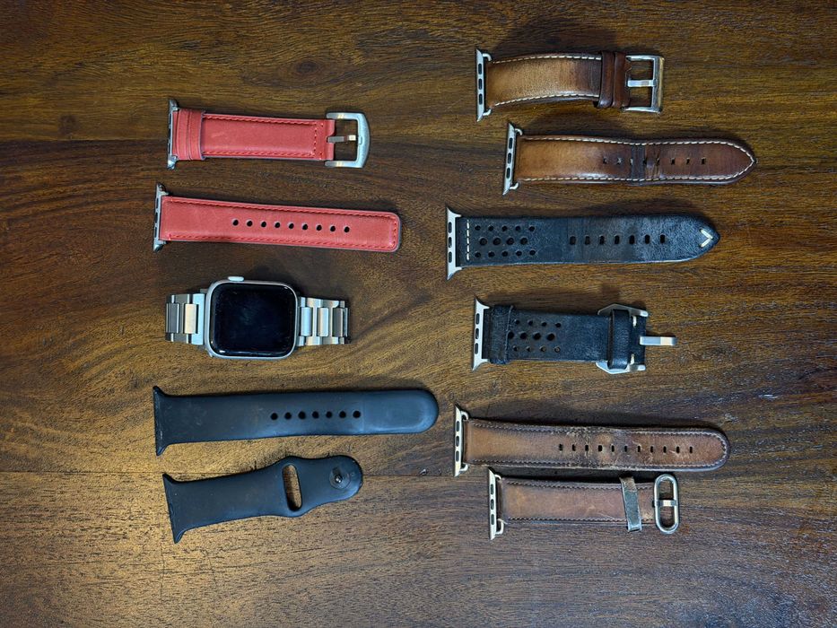Apple Watch Series 5 44mm Aço Inoxidável Silver + 6 Braceletes