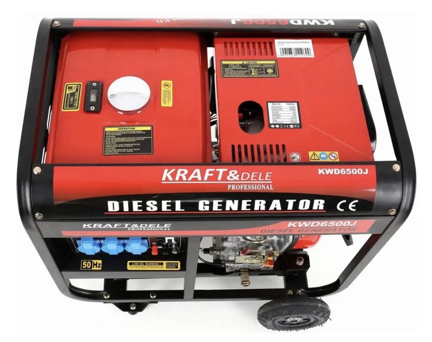 Генератор дизельний однофазний 6500 Вт Kraft&Dele KD122