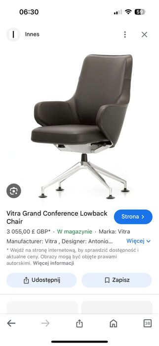 Vitra Grand Executive fotele konferencyjne PROMOCJA