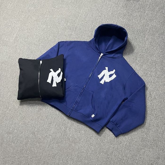 M確実正規品 AKIMBO CLUB NY ZIP-UP HOODIENAVYM image