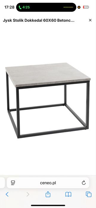 Stolik betonowy jysk nowy szary beton