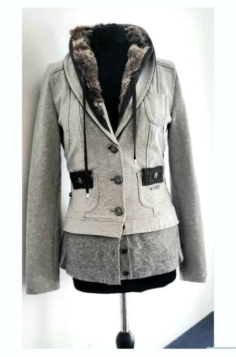 UNIKAT marynarka bluza dresowa dres kurtka vintage 38 m 40 L s