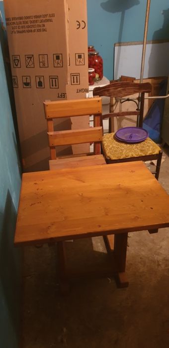 Парта школьная натуральное дерево