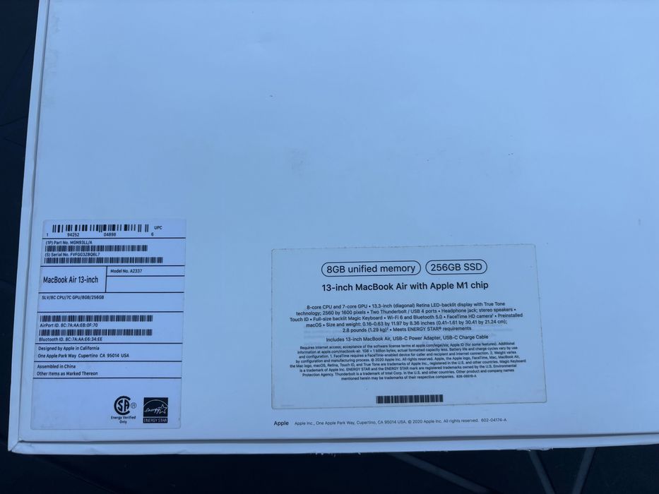MacBook Air 13” M1 8GB/256GB