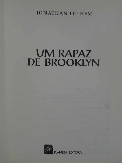 Um Rapaz de Brooklyn de Jonathan Lethem