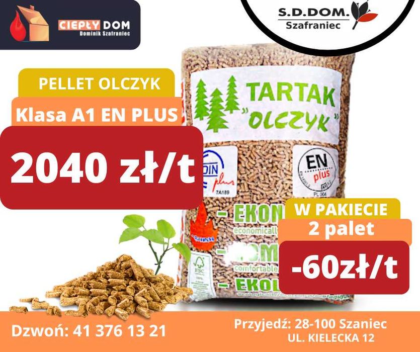 Pellet OLCZYK Busko, Pińczów, Chmielnik, Gnojno - promocja listopadowa!