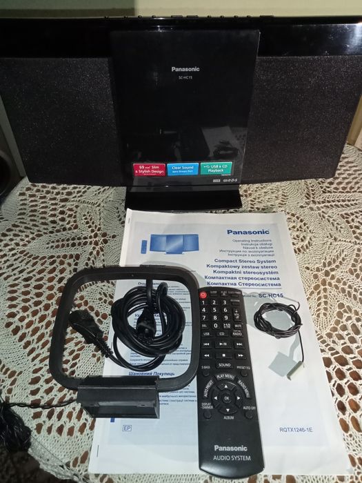 Panasonic SC-HC15,Bluetooth,USB,SD,micro SD,AUX,cd,MP3,FM,10W.RMS