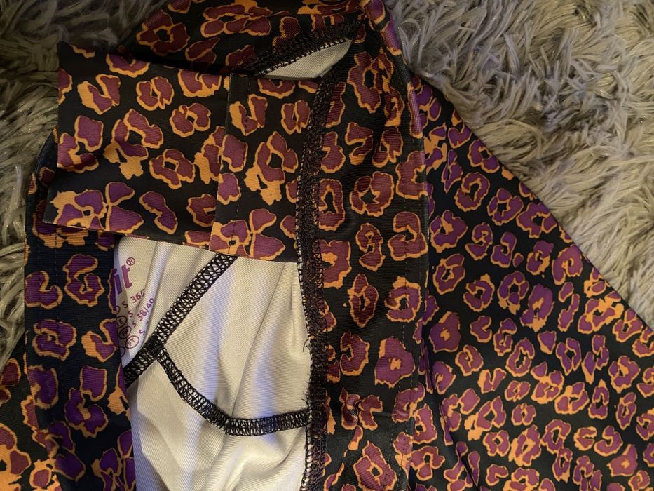 Legginsy sportowe gym panterka szare