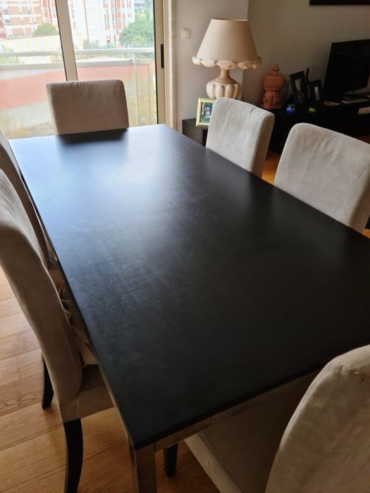 Mesa jantar 1.80 com 6 cadeiras