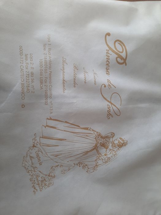 Vestido de Noiva M/ 36-38, cor Pérola, do atelier Princesa de Sonho