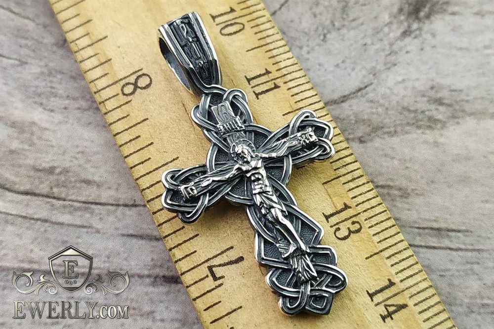 Серебряный православный крестик 925 пробы. Срібний хрест