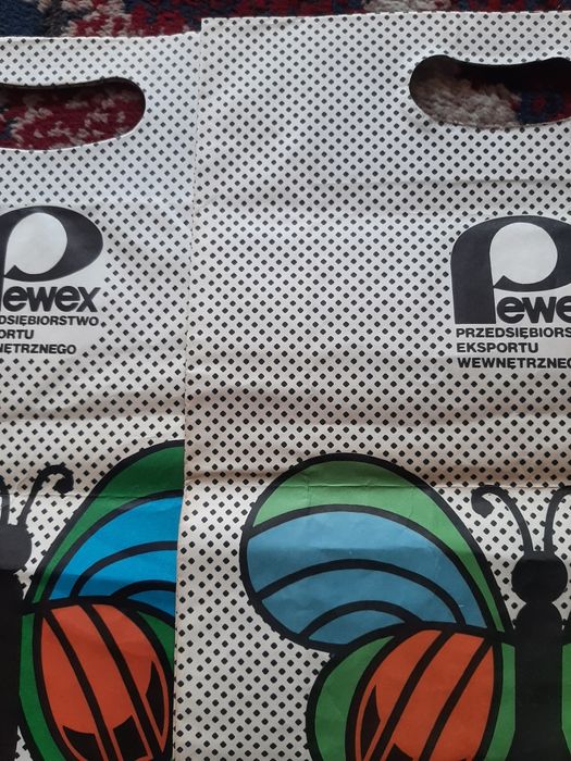 PRL torebki papierowe - oryginalne, cena za całość, 5 szt.