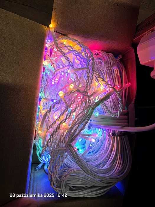 LAMPKI SOPLE 300LED z flashem MULTICOLOR wewnętrzne zewnętrzne 14m