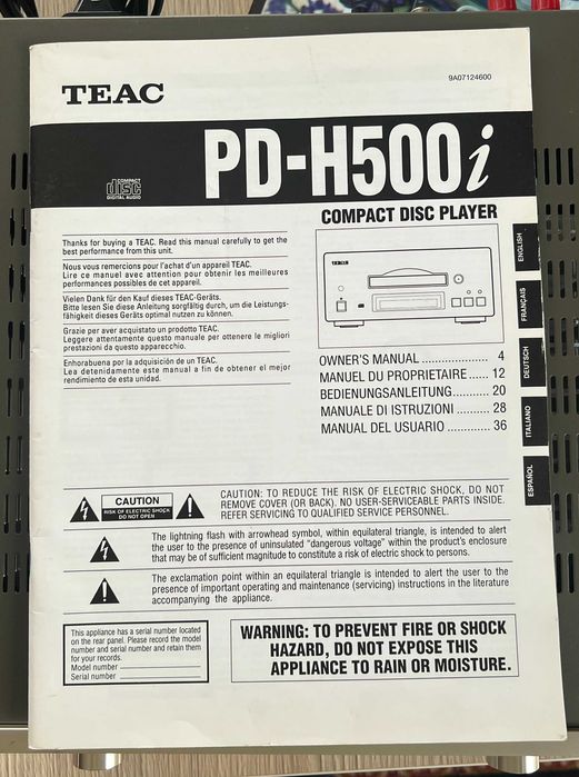 AMPLITUNER TEAC AG-H500 na części