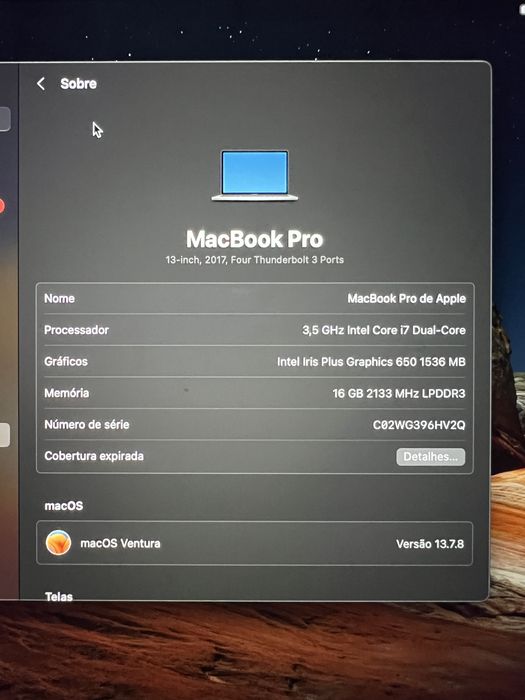 Apple MacBook Pro Space Grey 13.3 2017