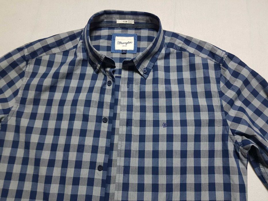 WRANGLER - SLIM / Męska Koszula roz. L Igła Stan