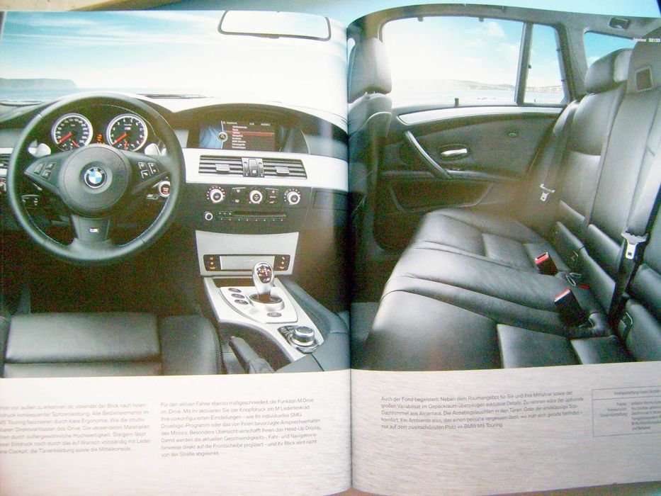 BMW M5 Limousine E60 / M5 Touring E61 prospekt 2008 BDB 58 str. (2nd) *przesyłka GRATIS !