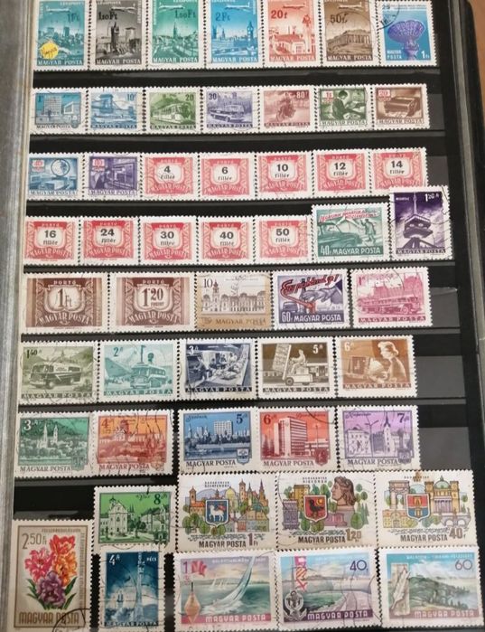Lot of 52 vintage Hungarian Magyar Posta stamps