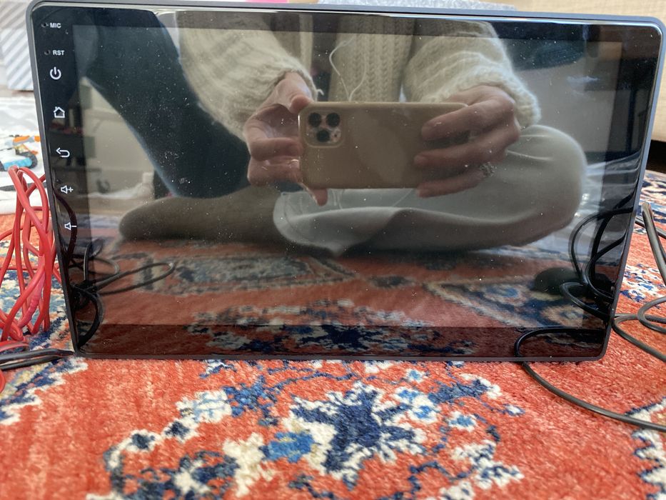 Câmara de marcha-atrás com tablet